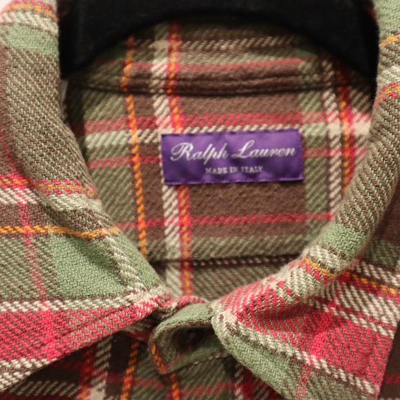 NWOT Ralph Lauren Purple Label Men’s Cotton Heavy Flannel Casual Shirt - Picture 4 of 5